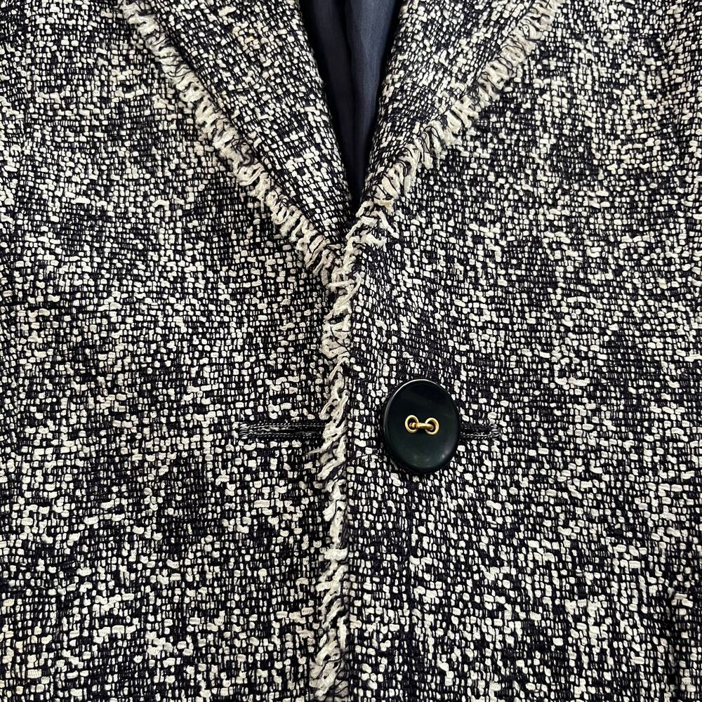 Talbots Women’s Navy Blue Tweed Blazer Size 16 - Picture 4 of 9